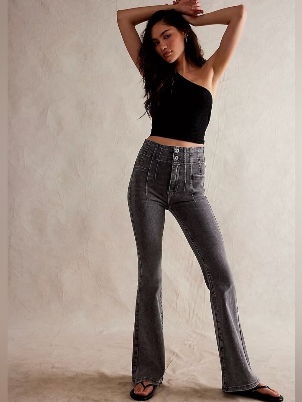 Free People x We The Free Jayde Flare Jeans grey size 29x32